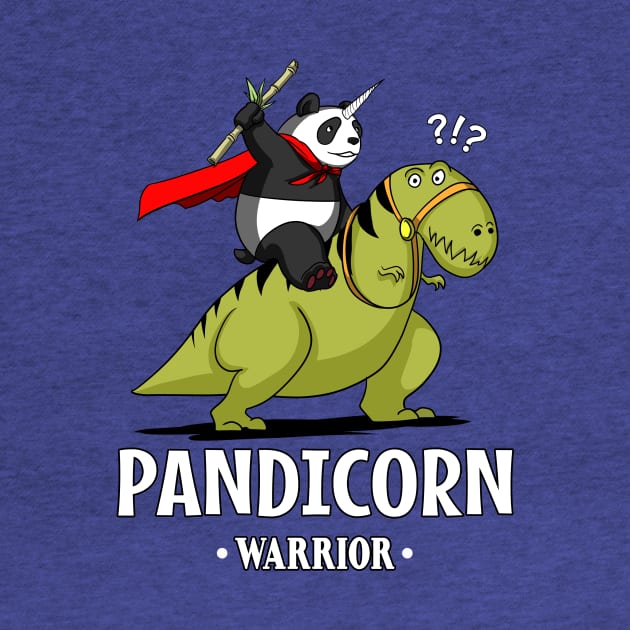 Pandicorn Panda Riding T-Rex Dinosaur by underheaven